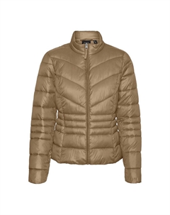 Куртка стганая короткая воротник-стойка каштановый Vero moda