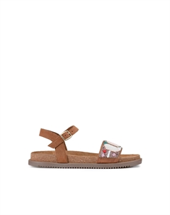 Босоножки с бисером каштановый Laredoute