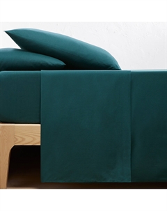 Простыня из переработанного хлопка Scenario синий Laredoute