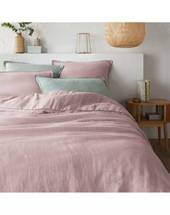 Пододеяльник из 100 стираного льна Leone фиолетовый Laredoute