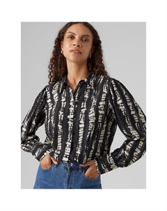 Блузка с принтом черный Vero moda