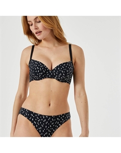 Верх от купальника облегающий с графическим рисунком серый Anne weyburn