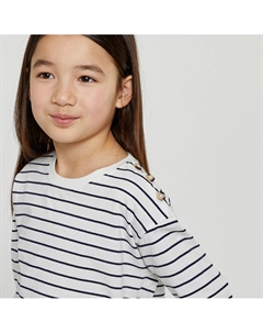 Лонгслив-тельняшка из хлопка синий La redoute collections