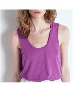Топ с круглым вырезом без рукавов JACKONVILLE фиолетовый Laredoute