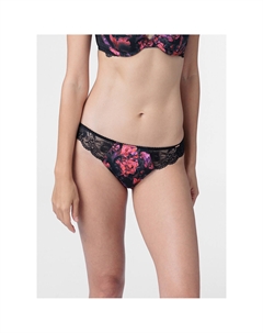 Трусы-танга из микрофибры и кружева Hestia красный Laredoute