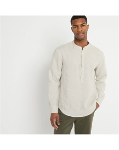 Рубашка френч льняная бежевый La redoute collections