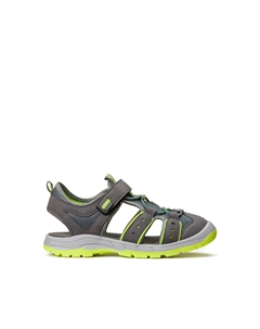 Сандалии с застежкой на липучке серый Laredoute