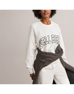 Свитшот с принтом спереди белый Laredoute