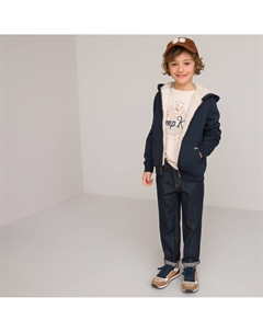 Толстовка на молнии теплая подкладка из шерпы синий La redoute collections