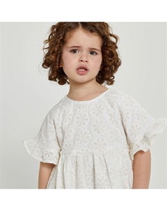 Платье для торжества из английской вышивки бежевый Laredoute