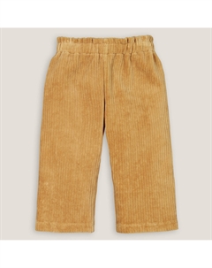 Брюки широкие из трикотажного велюра желтый La redoute collections