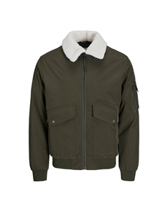 Куртка-пилот с воротником зеленый Jack & jones