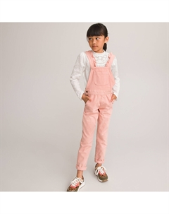 Комбинезон с бретелями с воланами розовый Laredoute