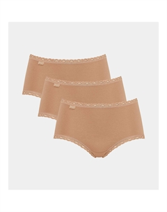 Комплект из трех трусов-слипов миди 247 Cotton Lace оранжевый Sloggi