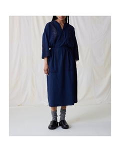 Платье на пуговицах ROXY PLAIN синий Leon and harper