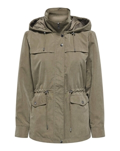 Парка с капюшоном зеленый Only