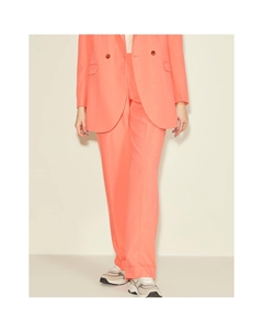 Брюки прямого покроя со складками средняя посадка оранжевый Laredoute