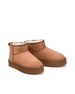 Ботинки на меху каштановый La redoute collections