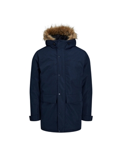 Парка с капюшоном с оторочкой искусственным мехом Jjchamp синий Jack & jones