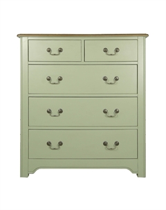 Комод на пять ящиков  зеленый So'home