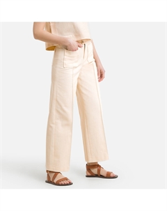 Брюки широкие укороченные HARRY бежевый Laredoute