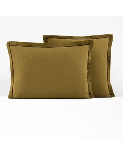 Наволочка из осветленного хлопкальна Metis Bourdon каштановый Laredoute