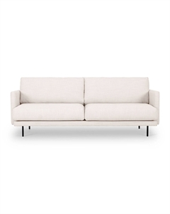 Диван трехместный из рогожки и металла бежевый So'home