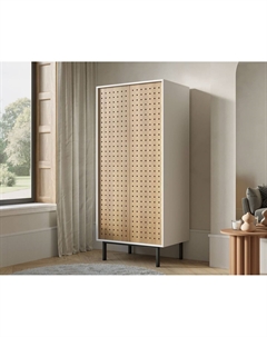 Шкаф малый двухстворчатый из ясеня белый So'home