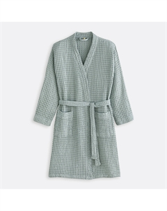 Халат-кимоно вафельный 350 гм Tifli зеленый La redoute interieurs