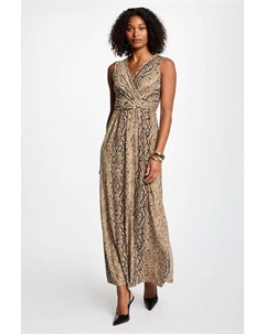 Платье длинное прямого покроя с принтом разноцветный Morgan