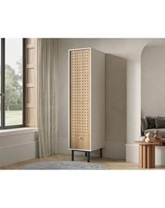 Шкаф одностворчатый из ясеня белый So'home