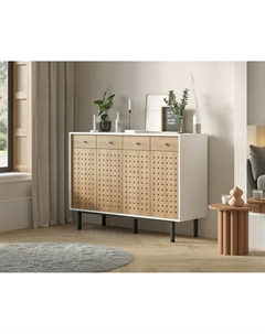 Комод большой с дверками и ящиками из ясеня белый So'home