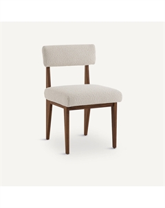 Стул из орехового дерева и ткани букле Izag бежевый Am.pm.