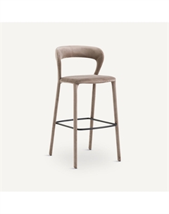 Стул барный из велюра Sama серый Am.pm.