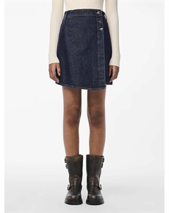 Юбка из джинсовой ткани с высокой посадкой синий Pieces