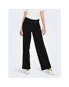 Брюки широкие с вытачками черный Only