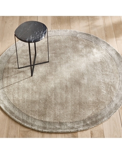 Ковер из Тенселя круглый сотканный вручную Burada бежевый Am.pm.