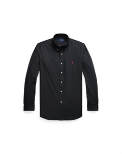 Рубашка приталенная из поплина стрейч черный Polo ralph lauren