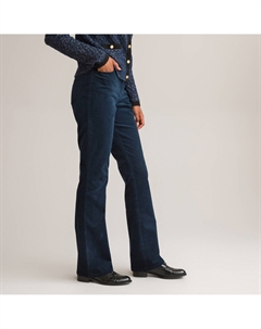 Брюки из бархата в стиле буткат синий Laredoute