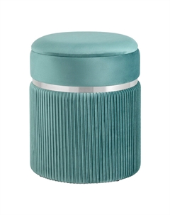 Пуф из мягкого велюра с ящиком синий So'home