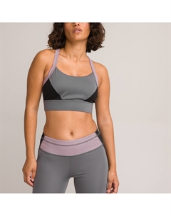 Бюстгальтер-топ спортивный серый Laredoute
