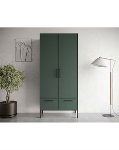 Шкаф двухстворчатый с ящиками  зеленый So'home