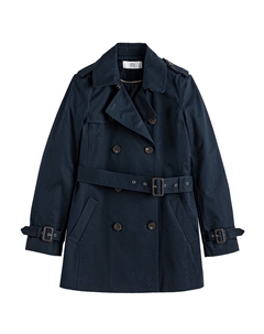 Тренч средней длины на пуговицах синий La redoute collections