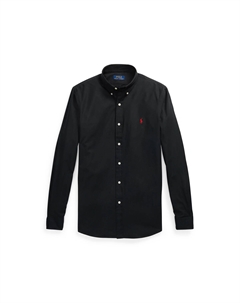 Рубашка приталенная из поплина стрейч черный Polo ralph lauren