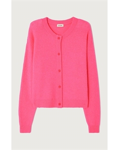 Кардиган с круглым вырезом и длинными рукавами DAMSVILLE розовый Laredoute