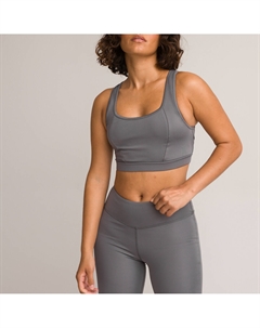 Бюстгальтер-топ спортивный серый Laredoute