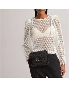 Сумка из трикотажа с ремешком-цепочкой черный Laredoute