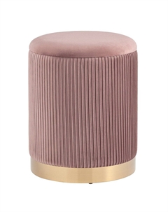 Пуф из мягкого велюра розовый Laredoute