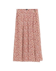 Юбка расклешенная длинная с цветочным принтом розовый La redoute collections
