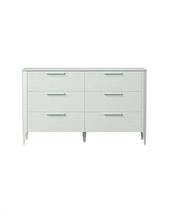 Комод 6 ящиков из массива дуба ширина 170 см белый So'home